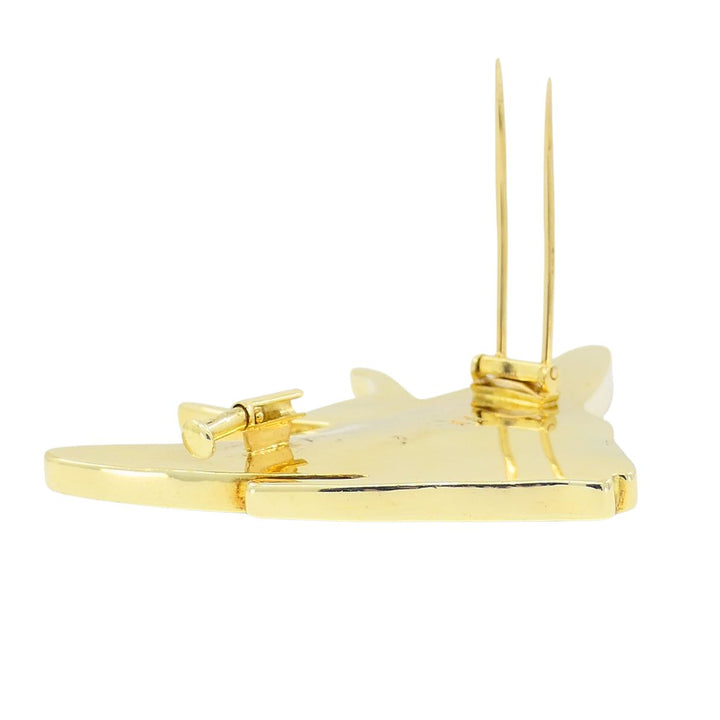 Tiffany & Co. 18k Gold Gemstone Angel Fish Brooch