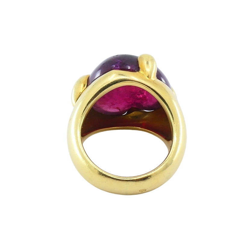 Pomellato 18K Yellow Gold Heart Tourmaline Ring