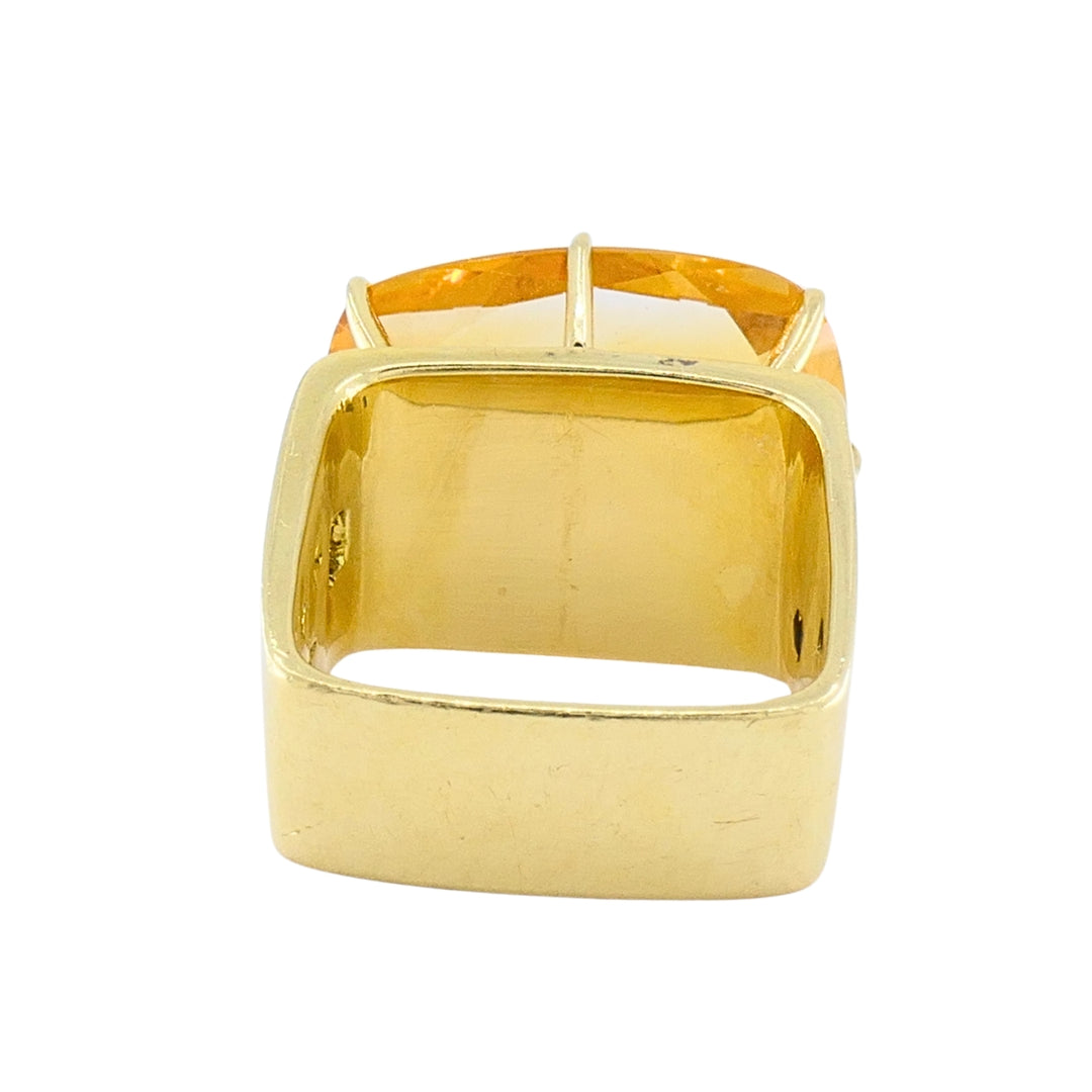 H. Stern Sunrise 18k Gold Citrine Diamond Cocktail Ring