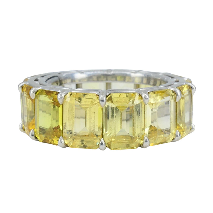 Bvlgari Yellow Sapphire Platinum Eternity Band Ring