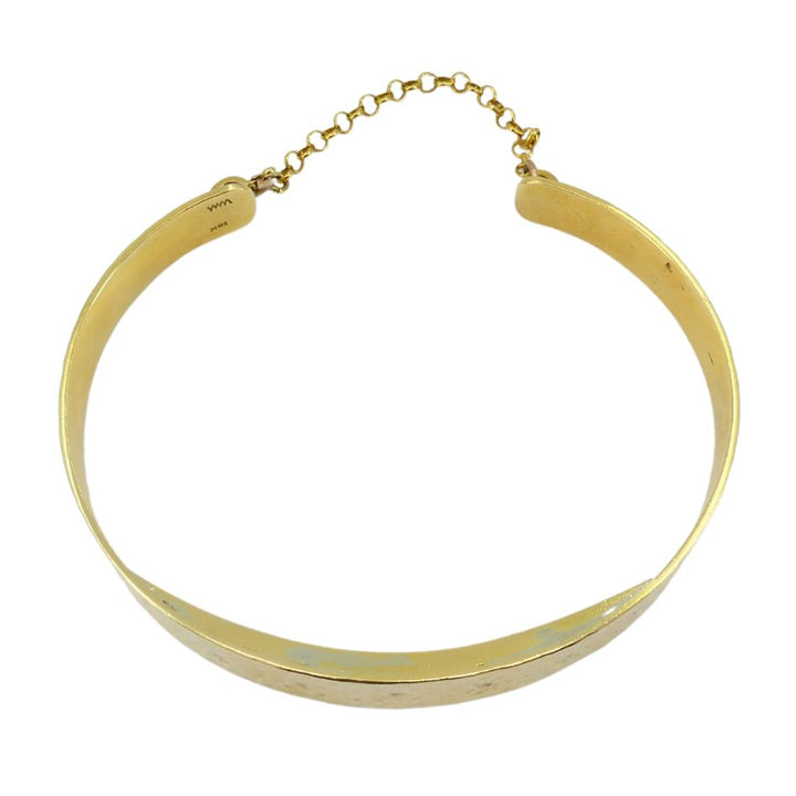 Vintage 18k Hammered Gold Cuff Bracelet