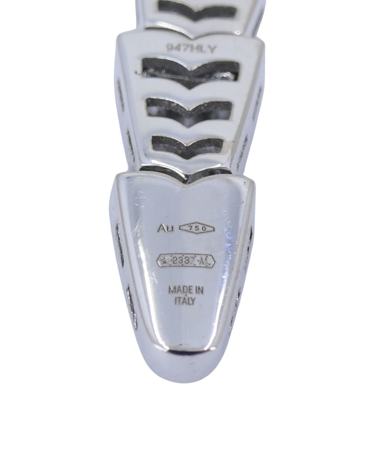 Bvlgari Bulgari Serpenti Viper Necklace 18k White Gold Diamond Drop Necklace Original Box