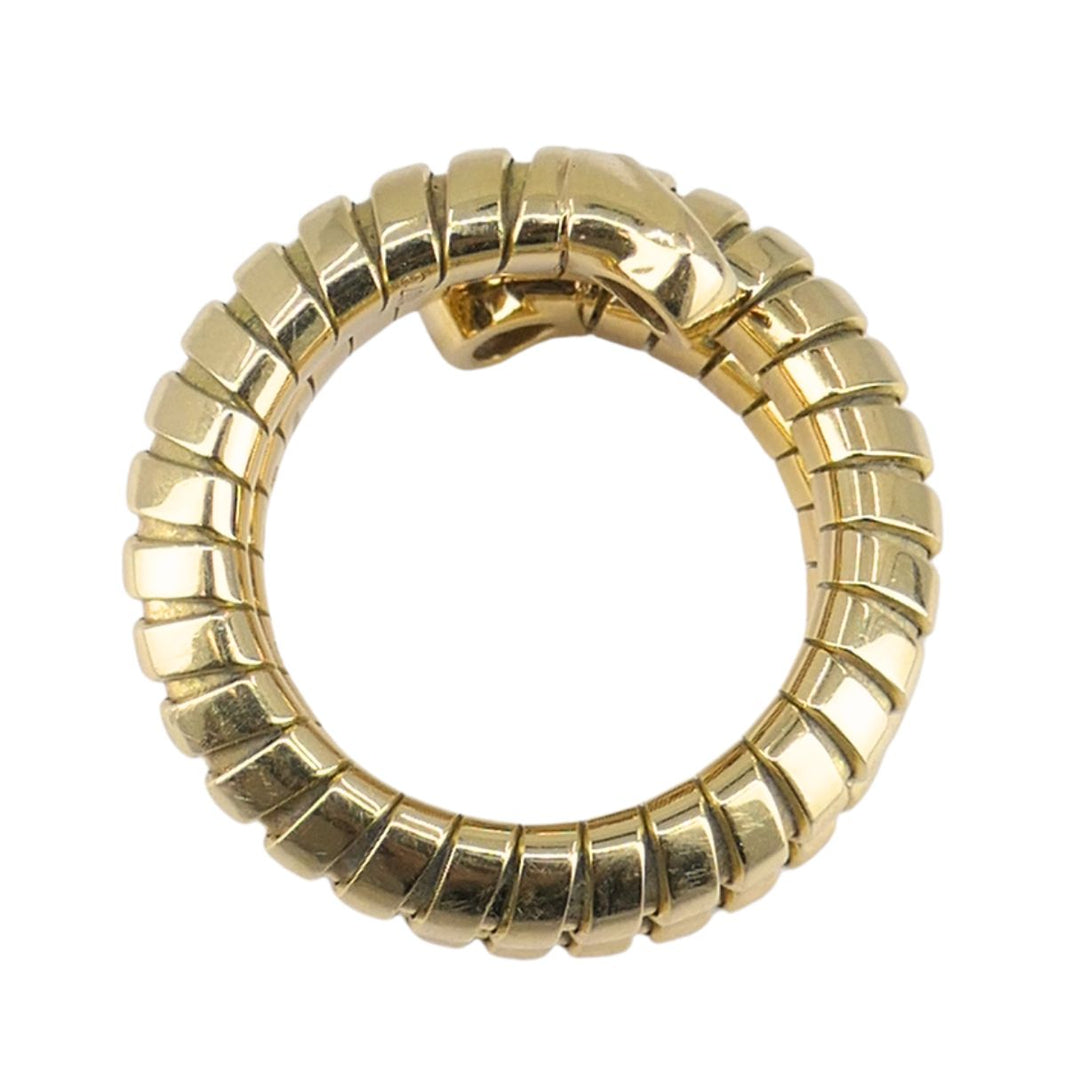 Vintage Marina B 18k Gold Diamond Tubogas Ring Circa 1980s