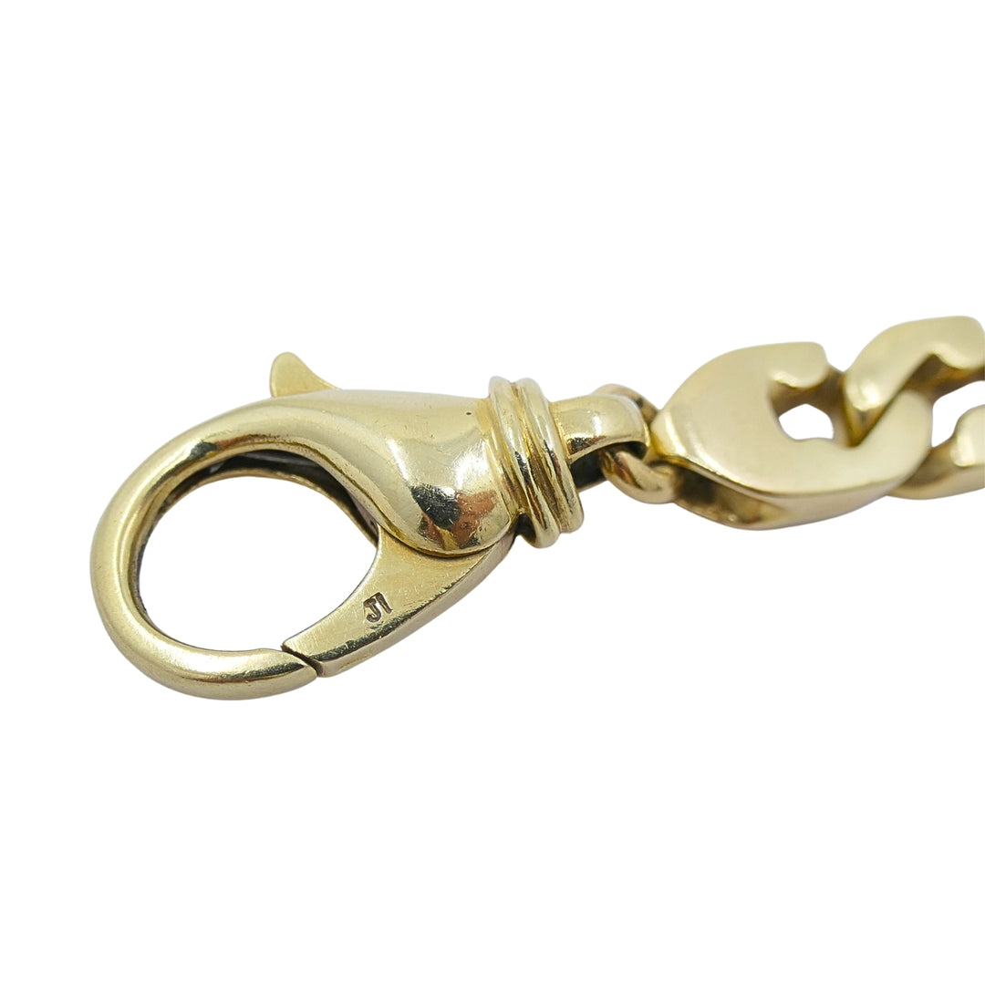 Vintage Italian 14K Gold Curb-Link Chain Bracelet