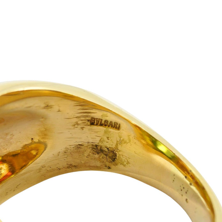 Vintage Bvlgari Cuore 18k Gold Gemstone Heart Ring