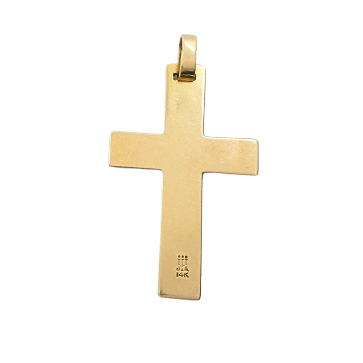 Vintage 14k Gold Cross Pendant Necklace