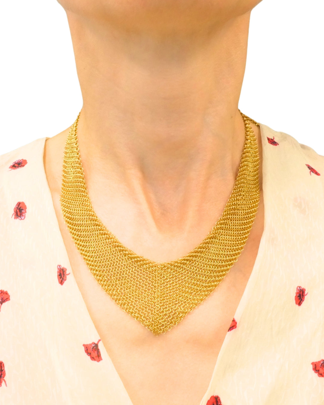 Tiffany & Co. Elsa Peretti Scarf Necklace 18k Gold Mesh Necklace