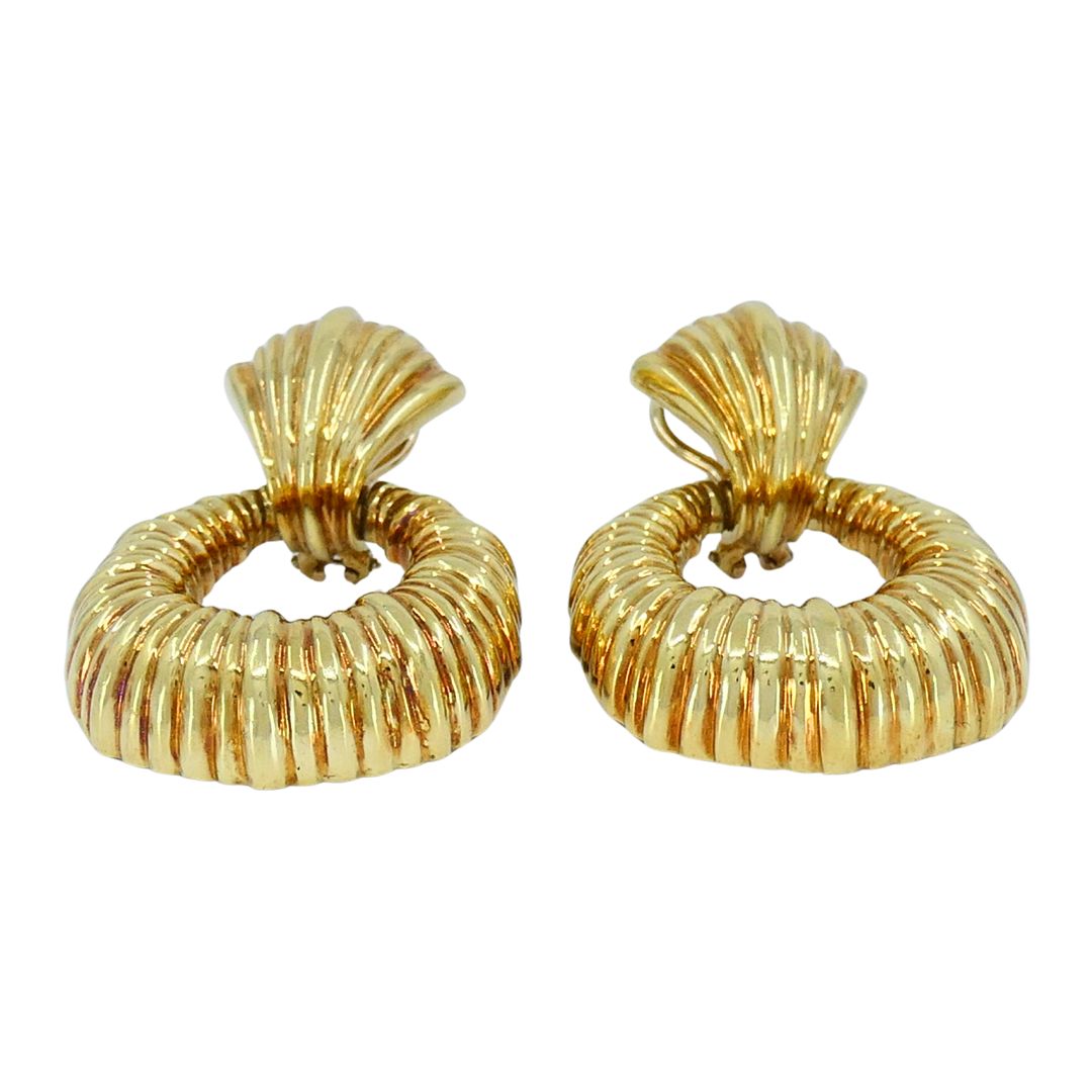 Van Cleef & Arpels 18k Gold Door Knocker Earrings