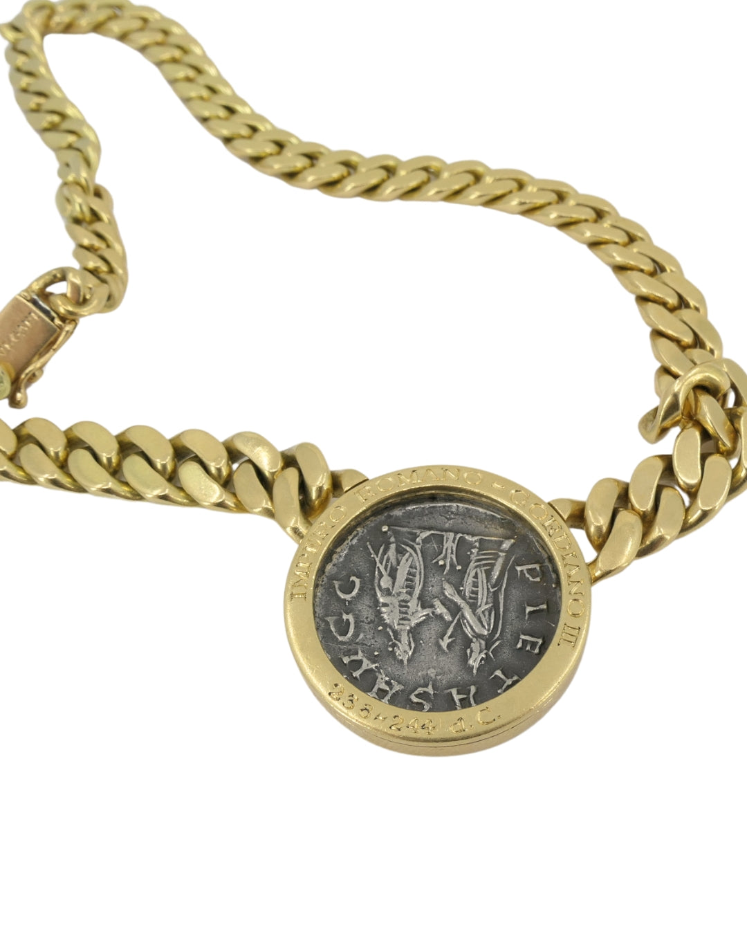 Bvlgari Vintage Bulgari Monete Necklace 18k Gold & Roman Coin
