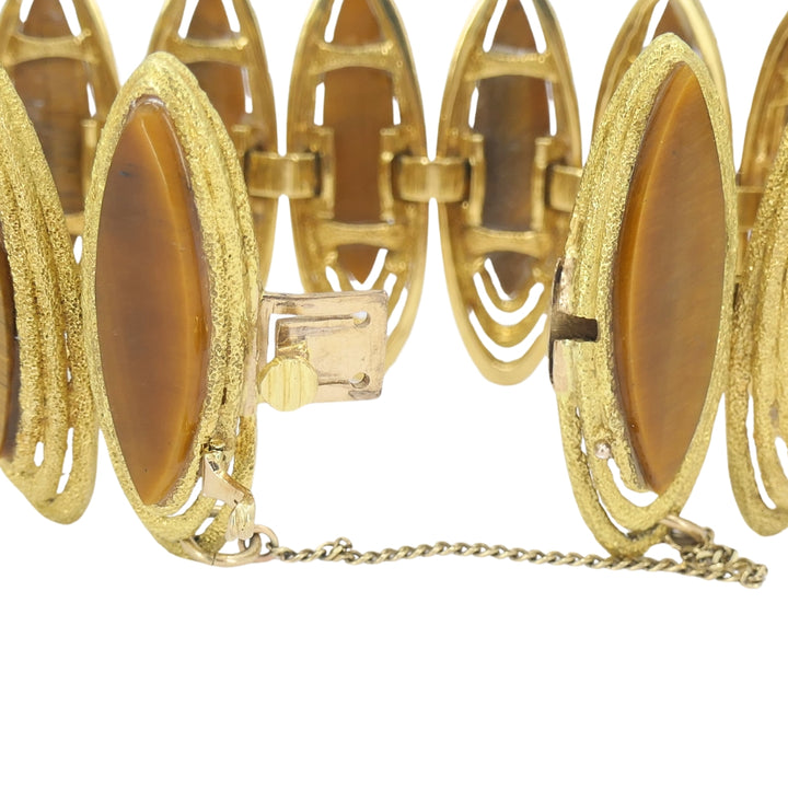 Vintage Kutchinsky Tiger’s Eye Bracelet 18k Gold