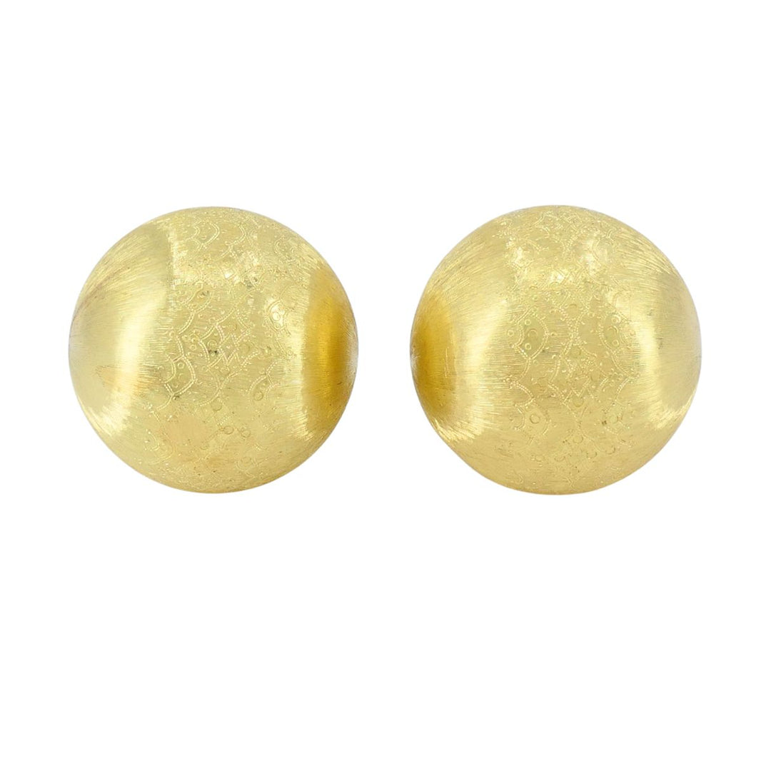 Vintage Buccellati 18k Gold Ball Earrings