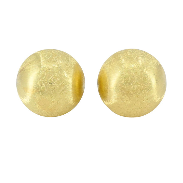 Vintage Buccellati 18k Gold Ball Earrings