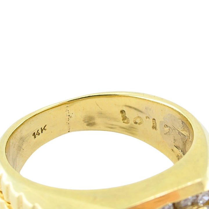 Vintage 14K Gold Diamond Men's Ring