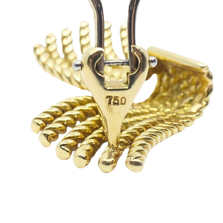 Tiffany & Co. Schlumberger 18k  Gold V-Rope Earrings