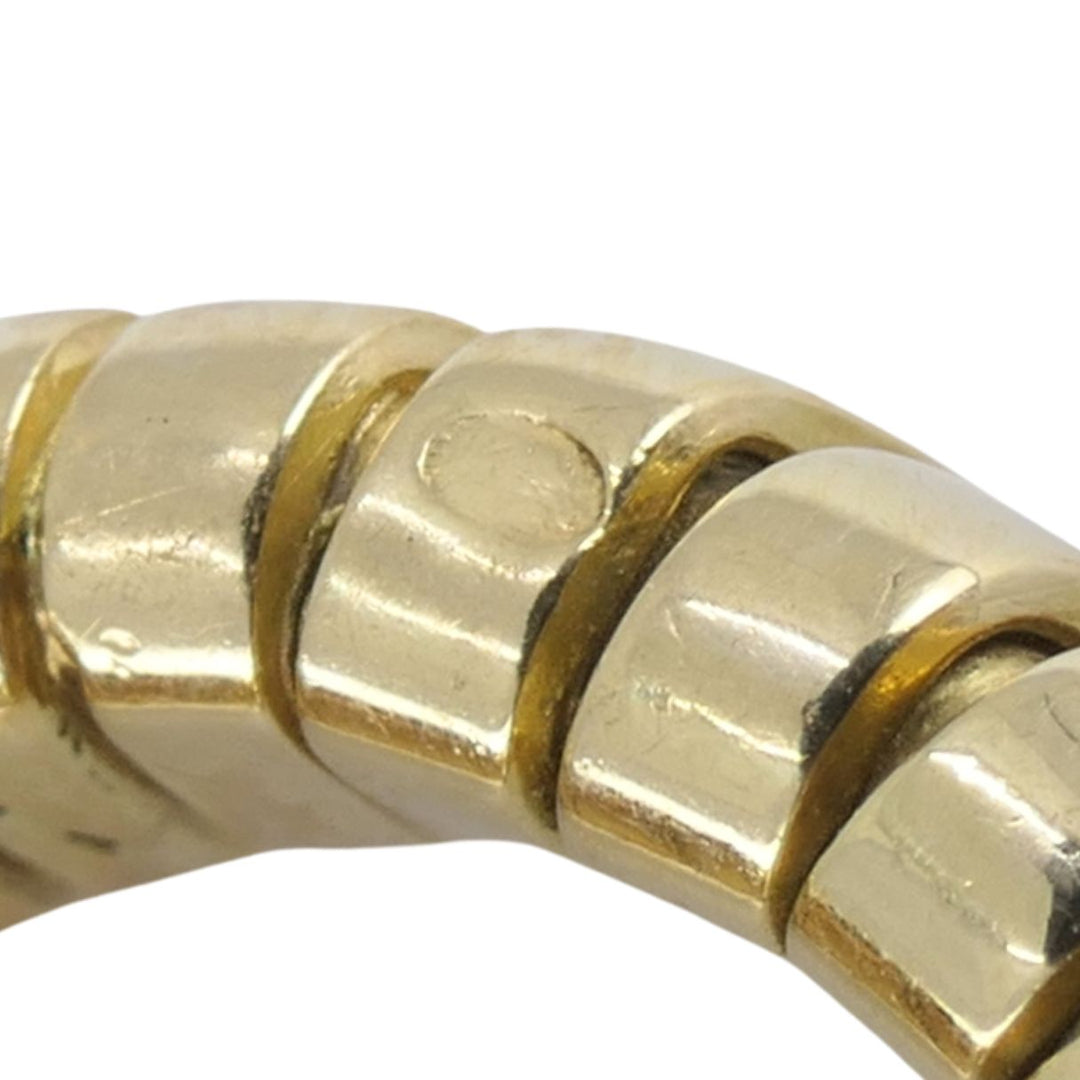 Vintage Bvlgari 18k Gold Tubogas Peridot Ring, circa 1990s