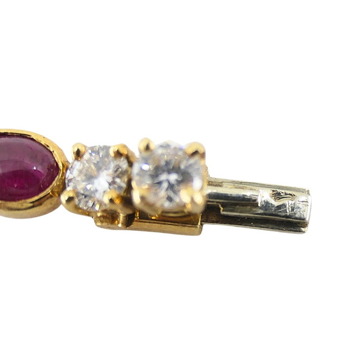 Boucheron Diamond Ruby 18k Gold Tennis Bracelet
