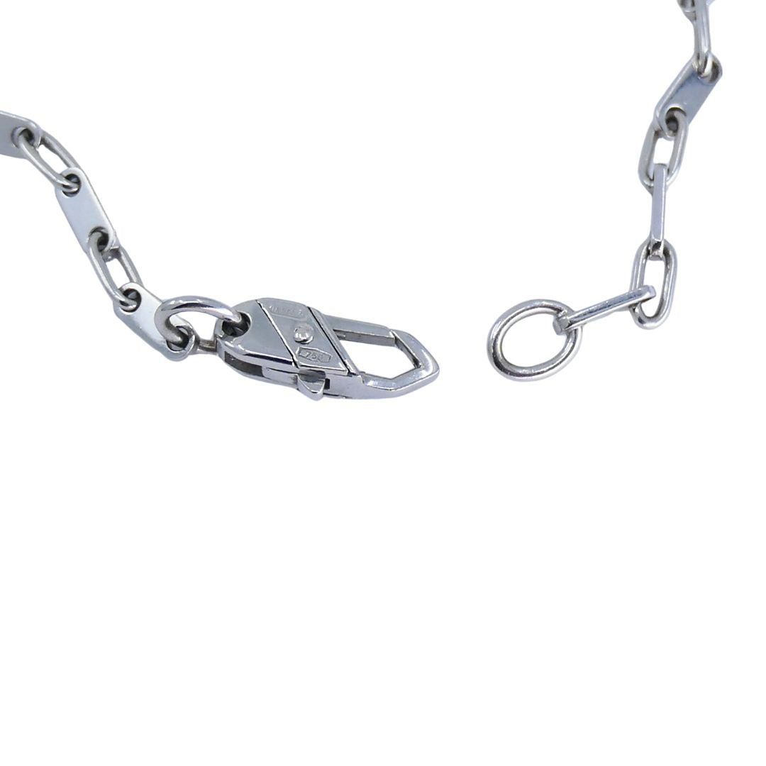 KRIA 18k White Gold Biker Chain Necklace