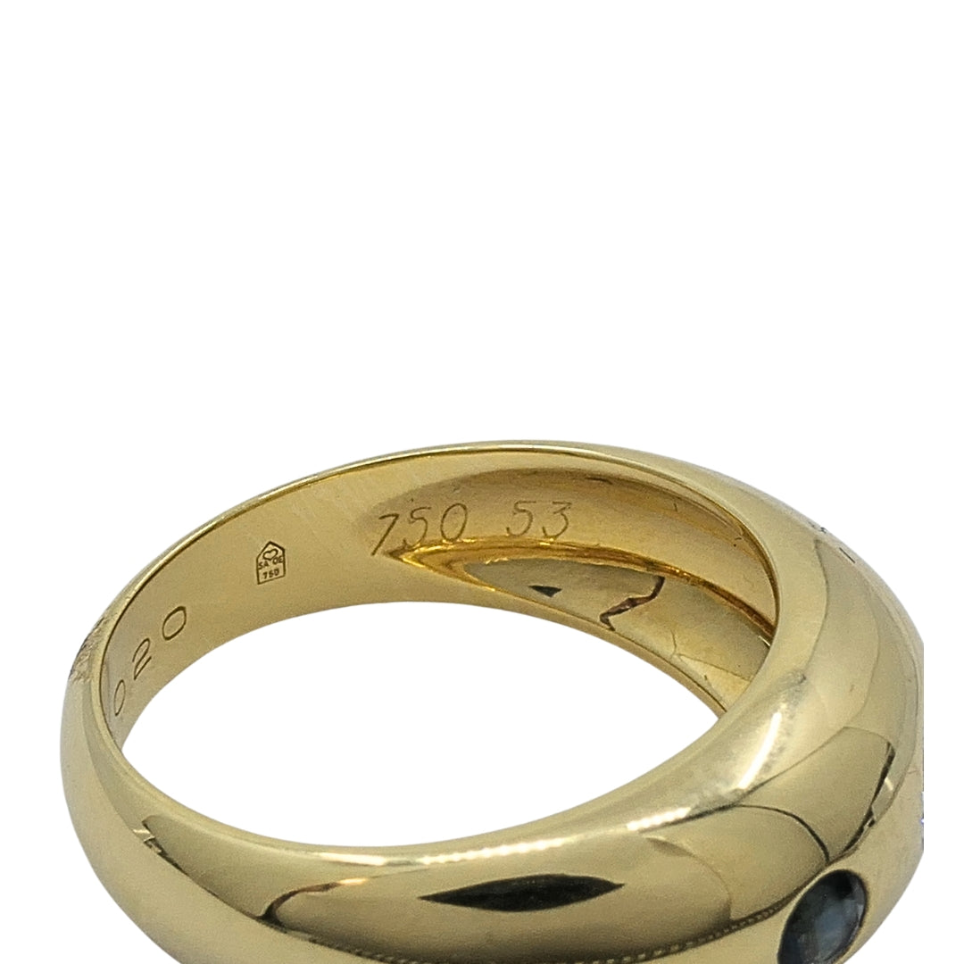 Cartier 18k Gold Diamond Sapphire Daphne Ring