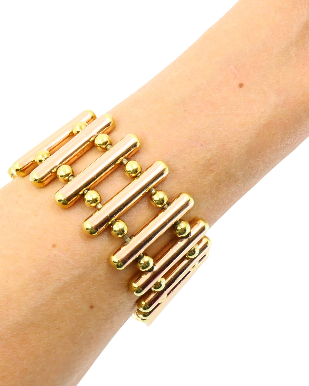 Cartier Retro 14k Gold Bracelet Yellow and Rose Gold