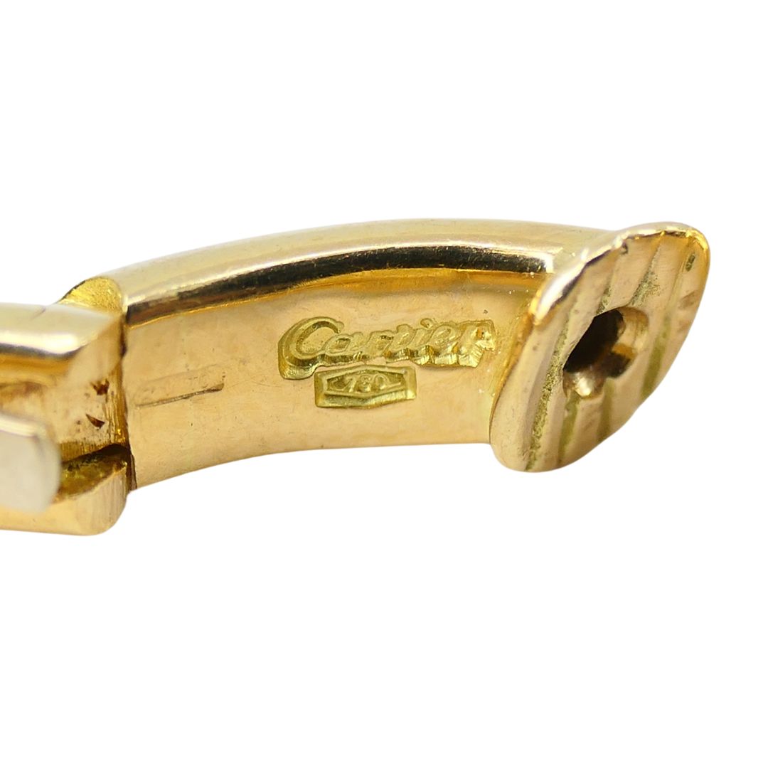 1995 Cartier 18k Gold Trinity Hoop Earrings