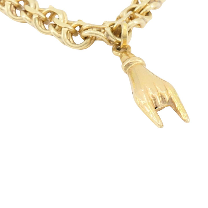 Vintage 14k 18k Gold Charm Bracelet