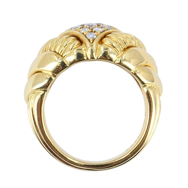 Vintage Boucheron 18k Gold Diamond Dome Ring