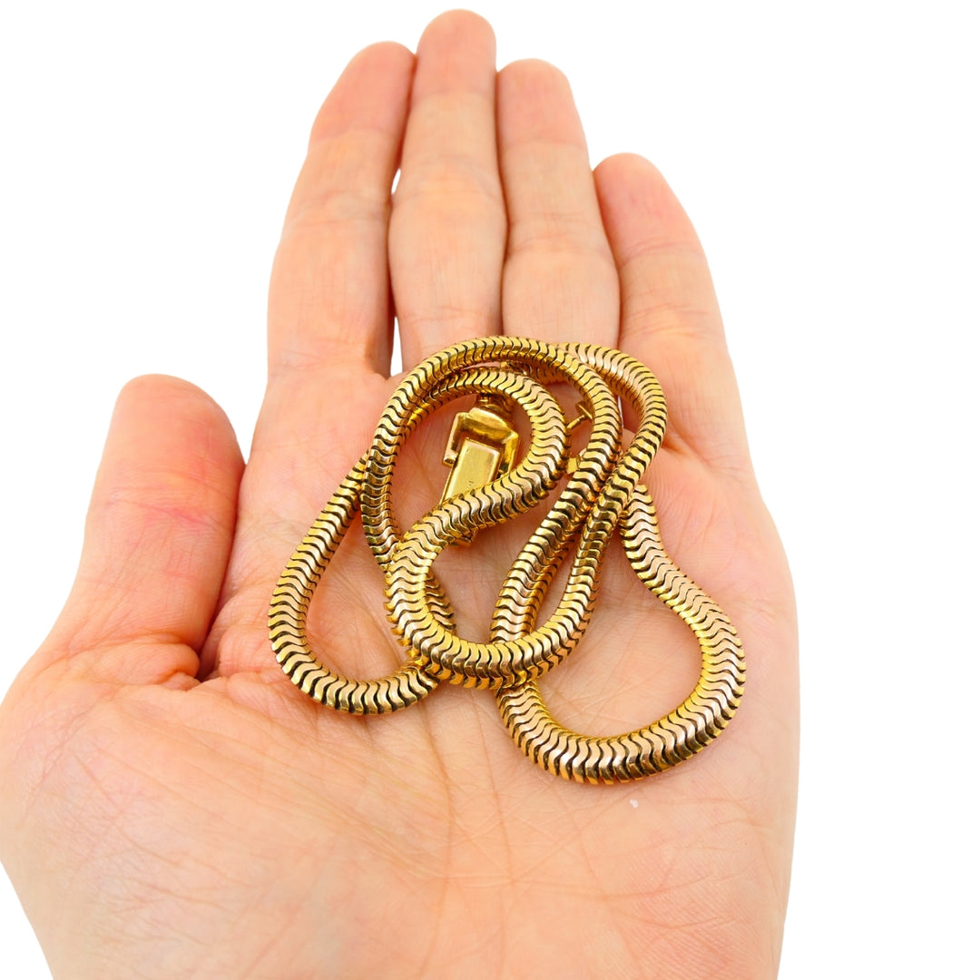 Vintage 14k Gold Snake Chain Necklace