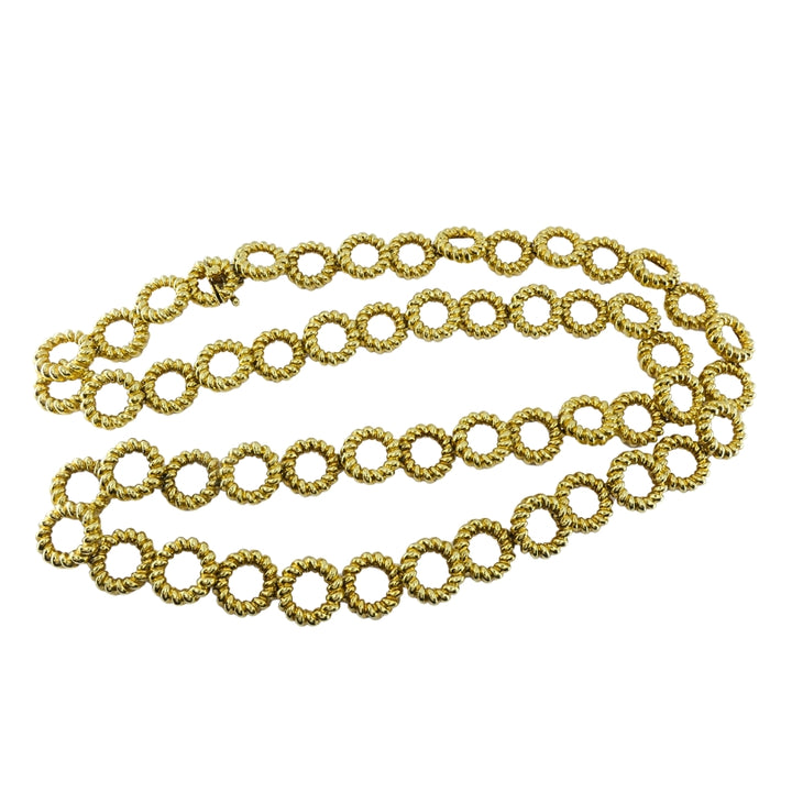 Flato 18K Gold Open Circle Link Necklace, 1960s