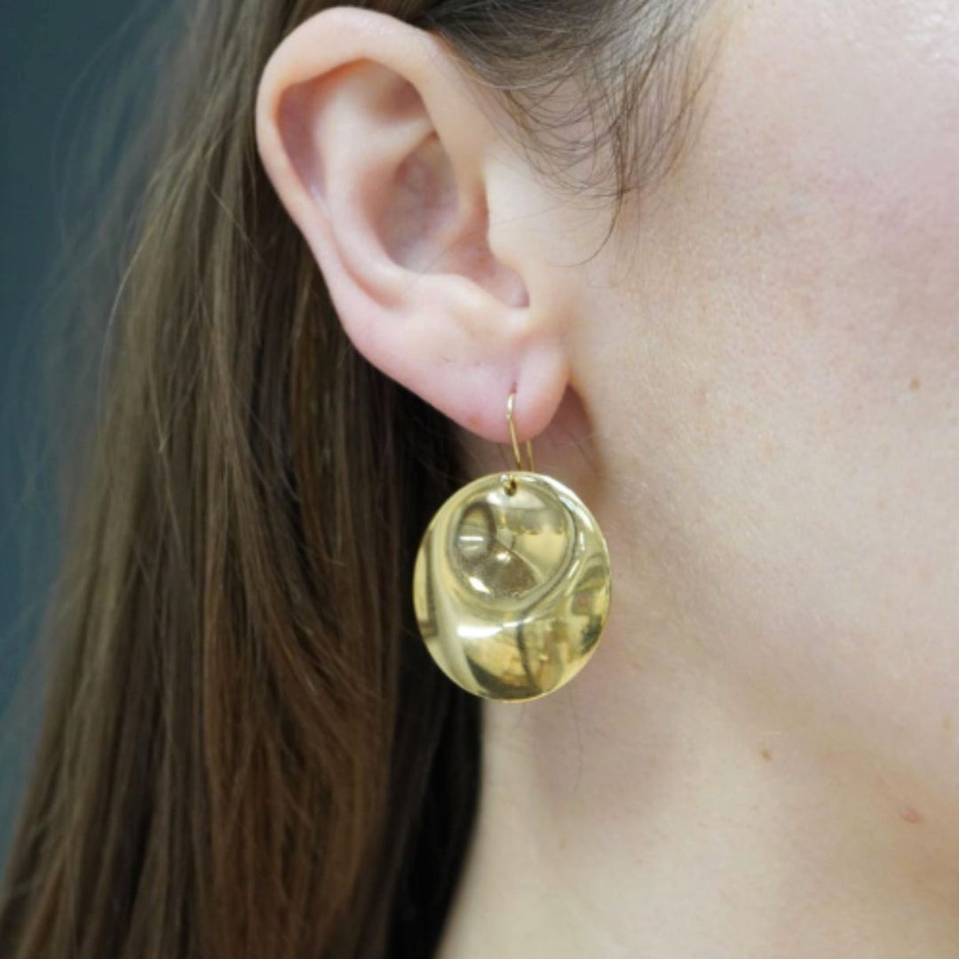 Tiffany & Co. Elsa Peretti 18k Gold Large Round Disc Earrings