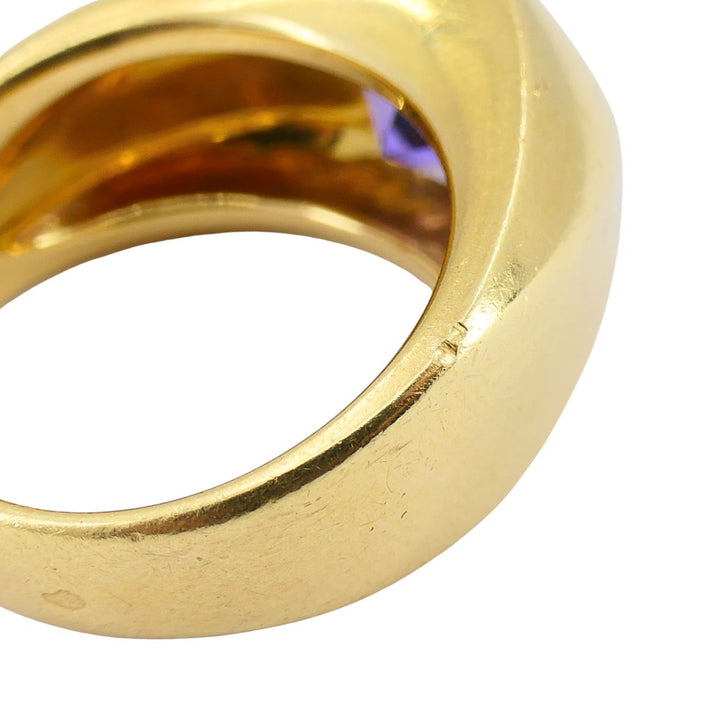 Vintage French 18k Gold Amethyst Ring