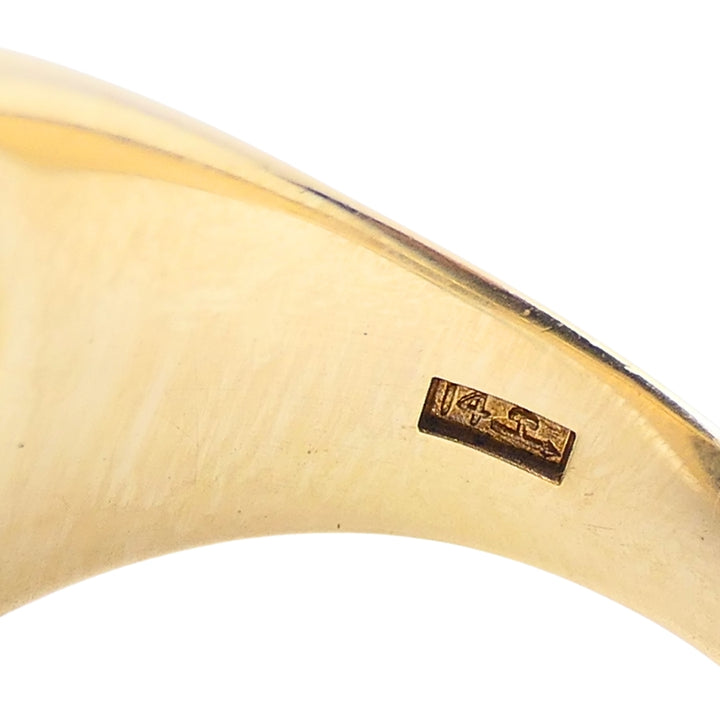 Vintage 14k Gold Bloodstone Signet Ring