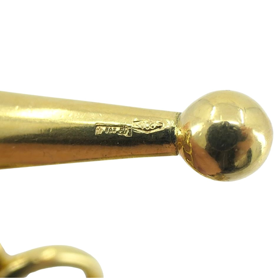 Vintage Gucci Italian 18k Gold Tiger's Eye Bracelet