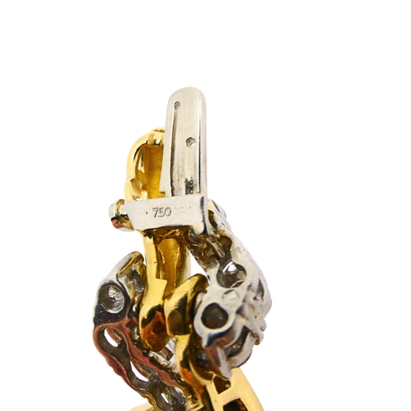 Vintage French Platinum & 18k Gold Diamond Bracelet