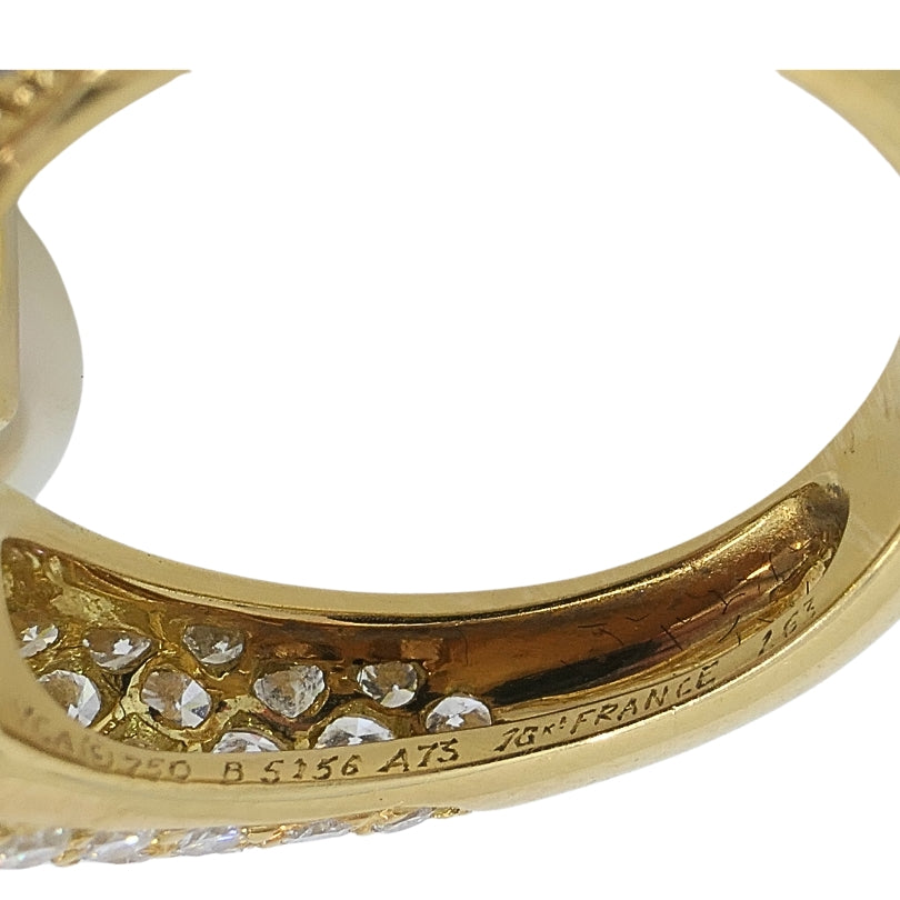 Van Cleef & Arpels Toi Et Moi 18k Gold Pearl Diamond Ring