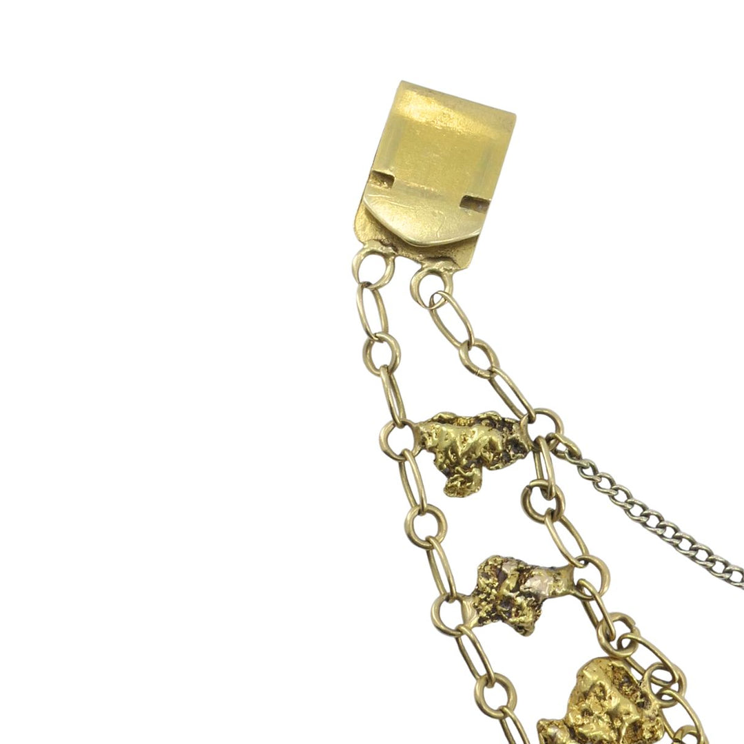 Vintage 22k Yellow Gold Nugget Link Bracelet, Circa 1970s