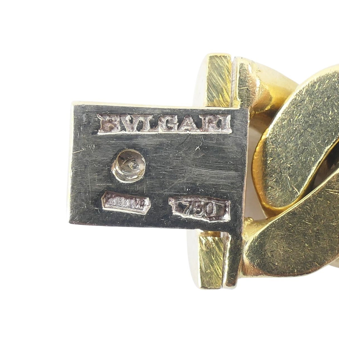 Vintage Bvlgari 18k Yellow Gold Heavy Curb Link Chain Bulgari Necklace