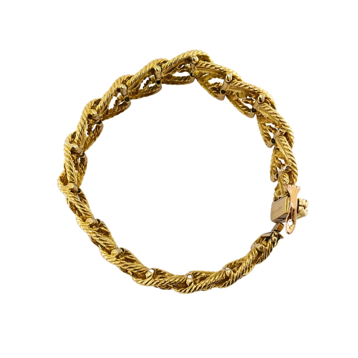 Boucheron Paris 18k Gold Braided Rope Bracelet
