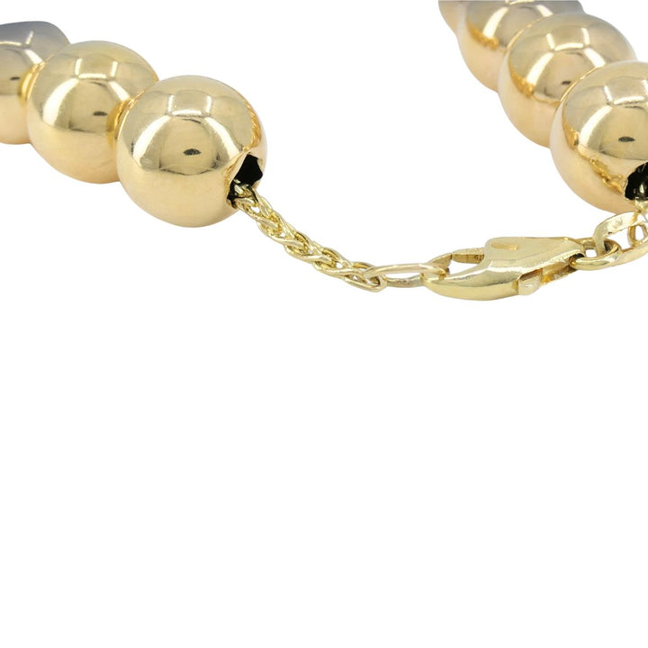Vintage 14k Gold Ball Bead Collar Necklace Circa 1990s