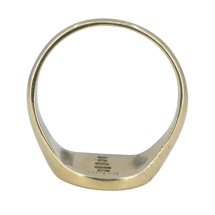 Rebus 14k Yellow Gold Heraldic Coat of Arms Signet Ring, London