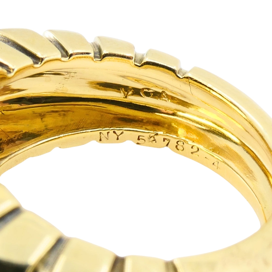 Van Cleef & Arpels 18k Gold "Facade" Citrine Cocktail Ring