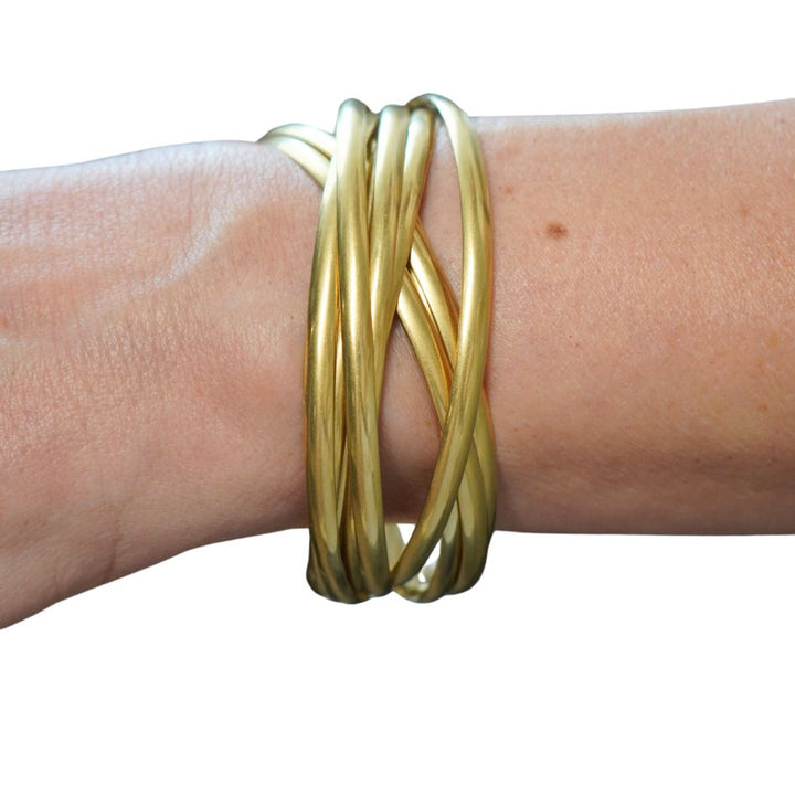 Vintage Paloma Picasso Tiffany & Co. 18k Gold Melody 9 Bangle Bracelet