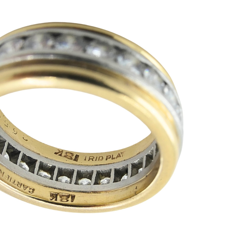 Cartier 18k Gold Platinum Diamond Band Ring