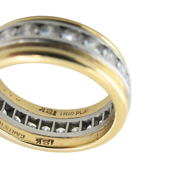 Cartier 18k Gold Platinum Diamond Band Ring