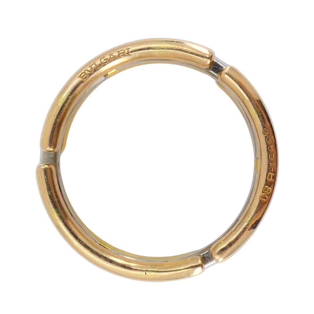 Bvlgari 18k Tri-tone Gold Collapsible Ring