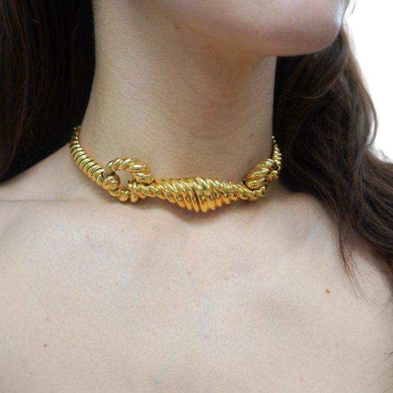 Vintage Cartier Aldo Cipullo 18k Gold Choker Necklace