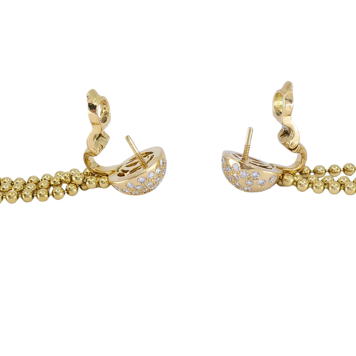 Cartier Nouvelle Vague Draperie 18k Gold Diamond Tassel Earrings, 1999
