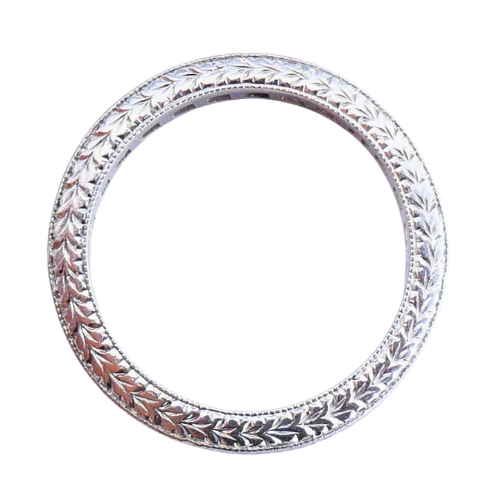 Michael Beaudry Princess Cut Diamond Eternity Band Platinum Size 6 Wedding Ring