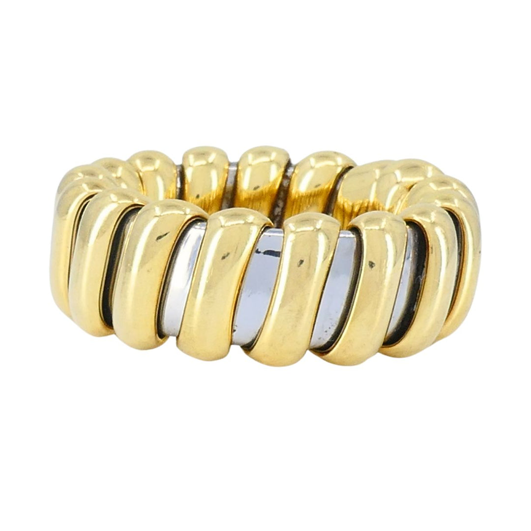 Vintage Bvlgari 18k Gold Stainless Steel Ring