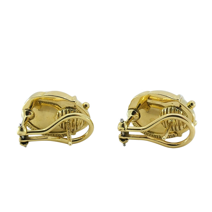 Tiffany & Co. 18k Yellow Gold Scarab Earrings, Circa 1993