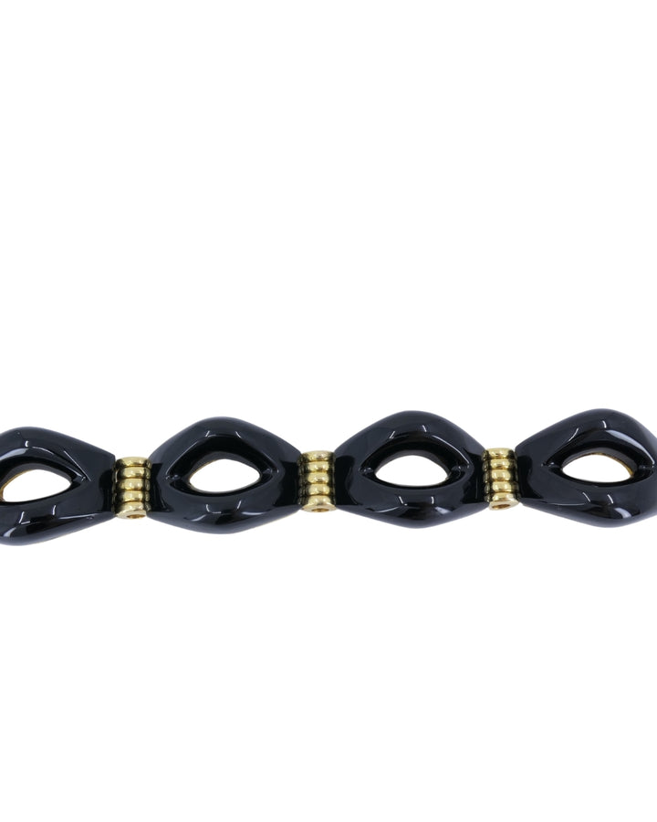 Tiffany & Co. Black Onyx Gold Bracelet 18k Cuff Bracelet